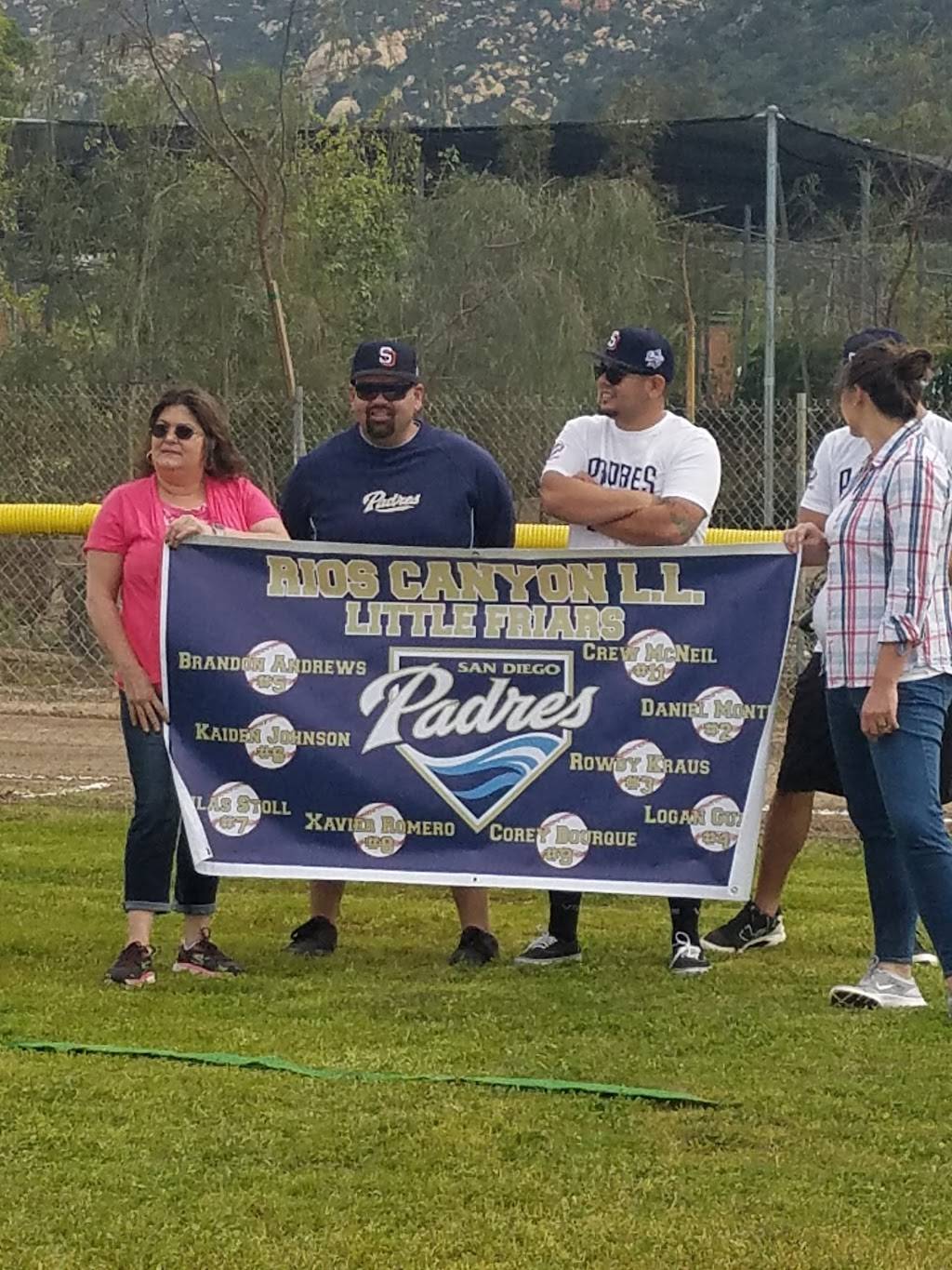 Rios Canyon Little League fields | 9764 Flinn Springs Rd #9700, El Cajon, CA 92021, USA | Phone: (619) 561-2271