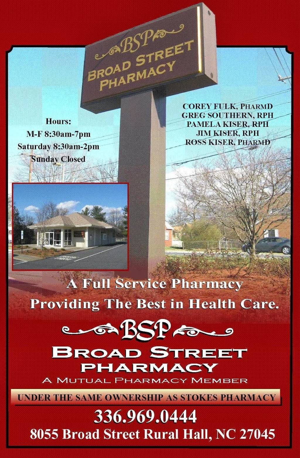 Broad Street Pharmacy | 8055 Broad St, Rural Hall, NC 27045, USA | Phone: (336) 969-0444