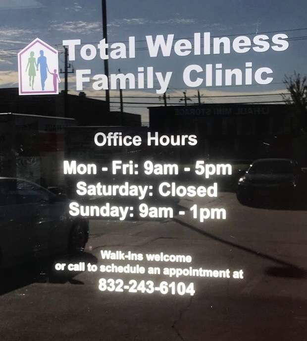 Total Wellness Family Clinic | 2384 S Dairy Ashford Rd, Houston, TX 77077, USA | Phone: (832) 243-6104