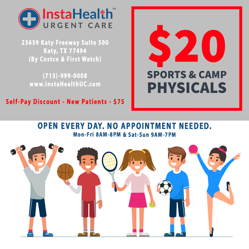 InstaHealth Urgent Care | 23659 Katy Fwy Suite 500, Katy, TX 77494, USA | Phone: (713) 999-0008
