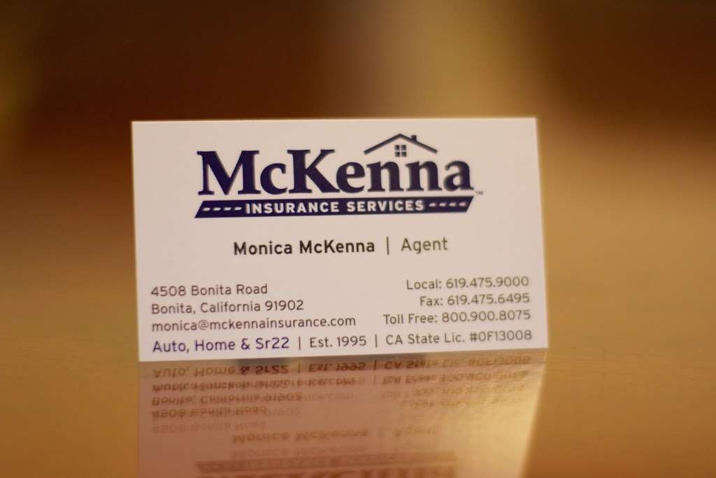 Mercury Insurance Agent - Monica McKenna | 4508 Bonita Rd, Bonita, CA 91902, USA | Phone: (619) 475-9000