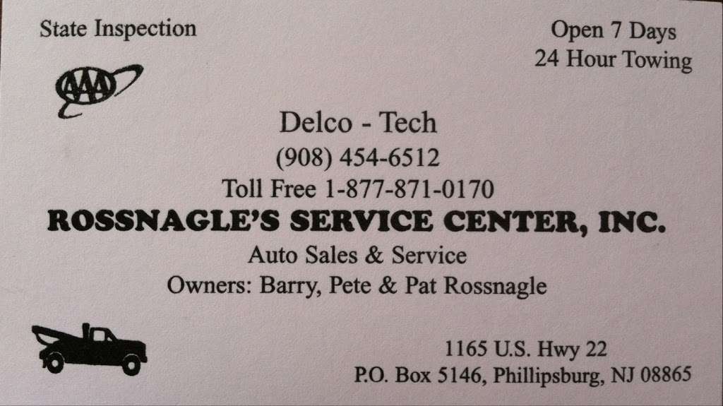 Rossnagles Service Center | 1165 US-22, Phillipsburg, NJ 08865, USA | Phone: (908) 454-6512