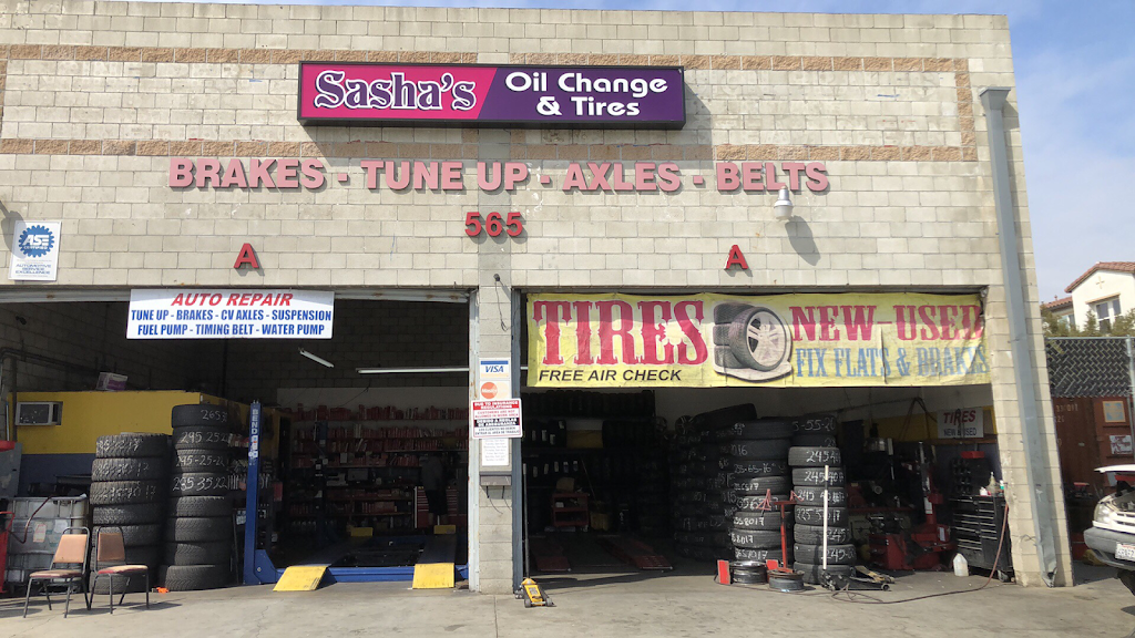 Sashas Oil Change & Tires | 565 S Greenwood Ave, Montebello, CA 90640, USA | Phone: (323) 490-7222