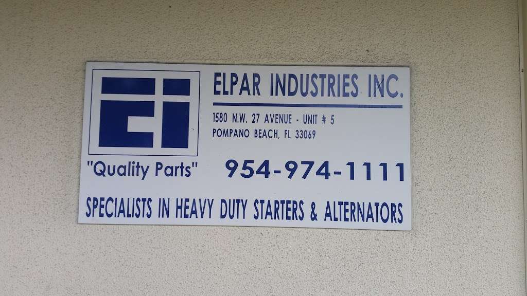 Elpar Industries Inc | 1580 NW 27th Ave #5, Pompano Beach, FL 33069 | Phone: (954) 974-1111
