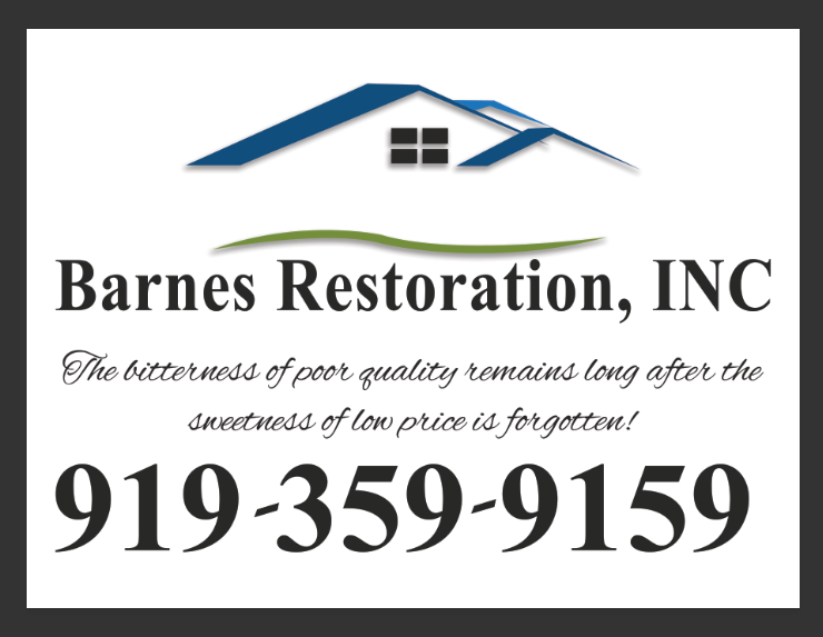 Barnes Restoration, INC | 65 Plantation Dr, Clayton, NC 27527, USA | Phone: (919) 359-9159