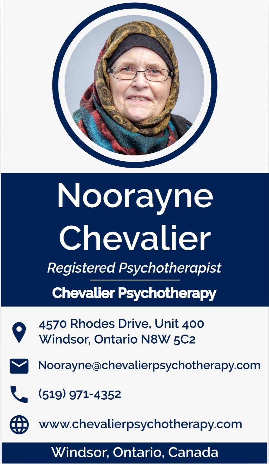 Chevalier Psychotherapy | 4570 Rhodes Dr #400, Windsor, ON N8W 5C2, Canada | Phone: (519) 971-4352
