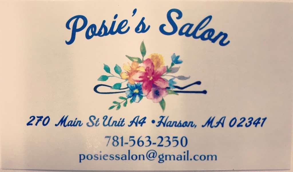 Posies Salon | 270 Main St, Hanson, MA 02341, USA | Phone: (781) 563-2350