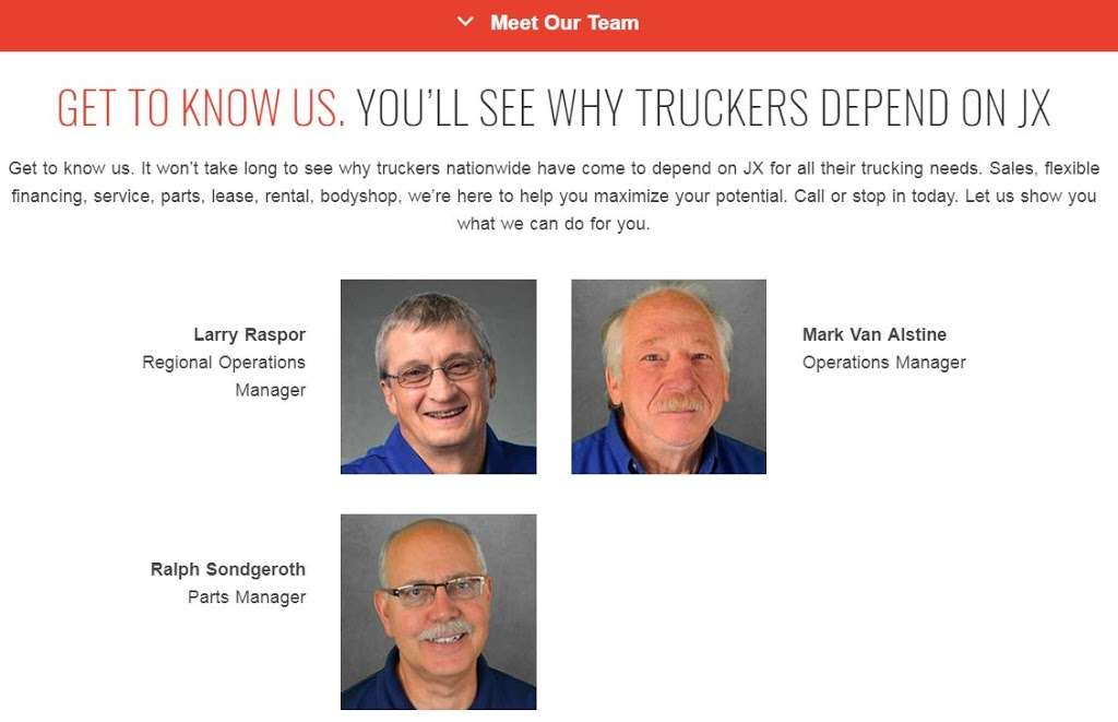 JX Truck Center - Milwaukee | 1880 Ridgeview Dr, Oak Creek, WI 53154, USA | Phone: (866) 643-9919