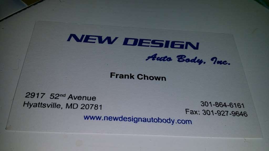 New Design Autobody | 2917 52nd Ave, Hyattsville, MD 20781, USA | Phone: (301) 864-0838