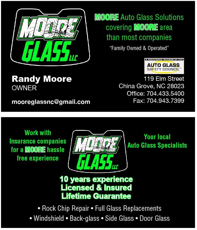 Moore Glass LLC | 119 Elm St, China Grove, NC 28023, USA | Phone: (704) 433-5400