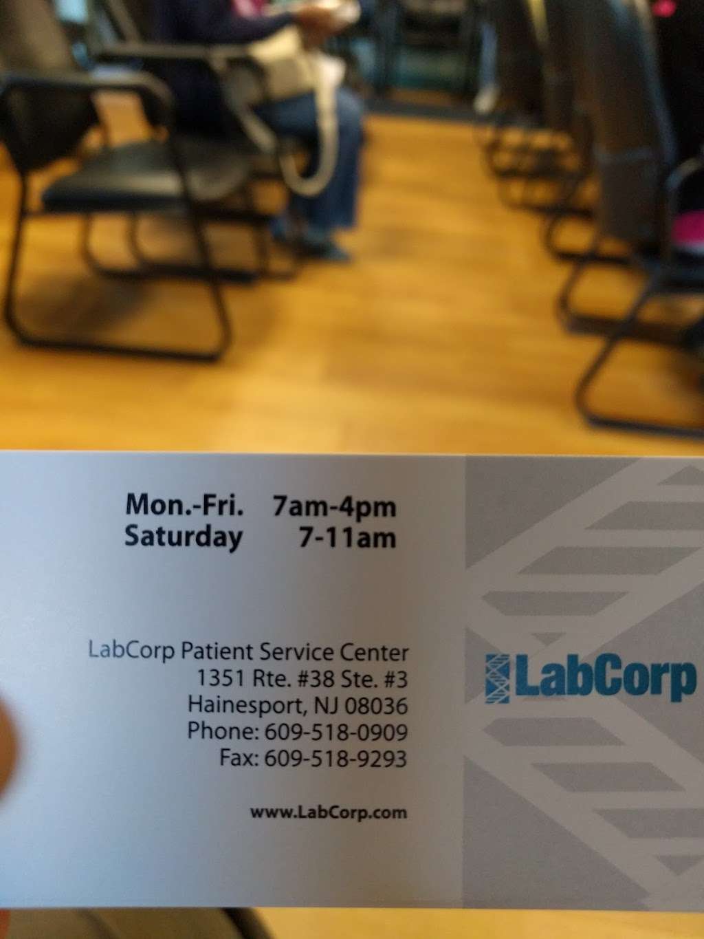 LabCorp | 1351 NJ-38 Ste 3, Hainesport, NJ 08036, USA | Phone: (609) 518-0909