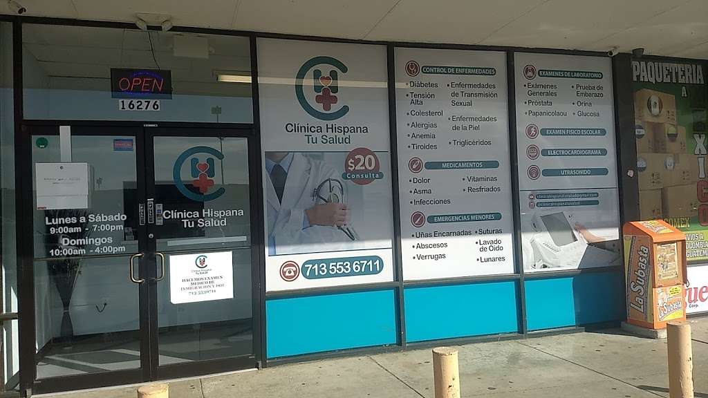 Clinica Hispana Tu Salud | 16276 Loch Katrine Ln, Houston, TX 77084, USA | Phone: (936) 206-7146