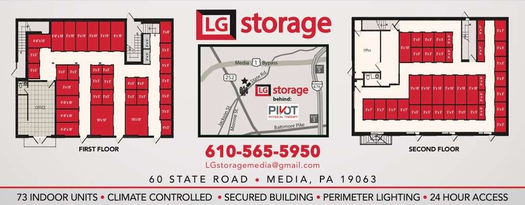 Lg Storage | 60 State Rd, Media, PA 19063 | Phone: (610) 565-5950