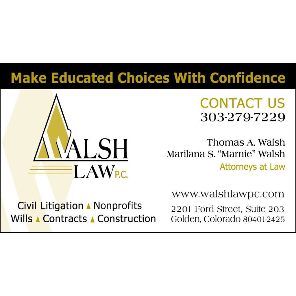 Walsh Law, P.C. | 2201 Ford St Suite 203, Golden, CO 80401, USA | Phone: (303) 279-7229