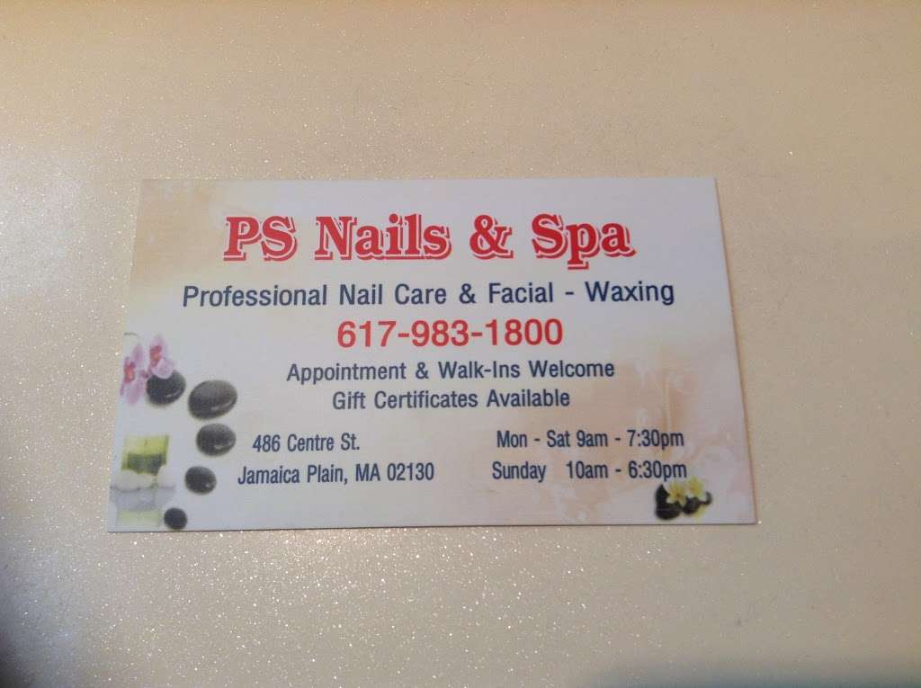 PS Nail & Spa | 486 Centre St, Jamaica Plain, MA 02130 | Phone: (617) 983-1800