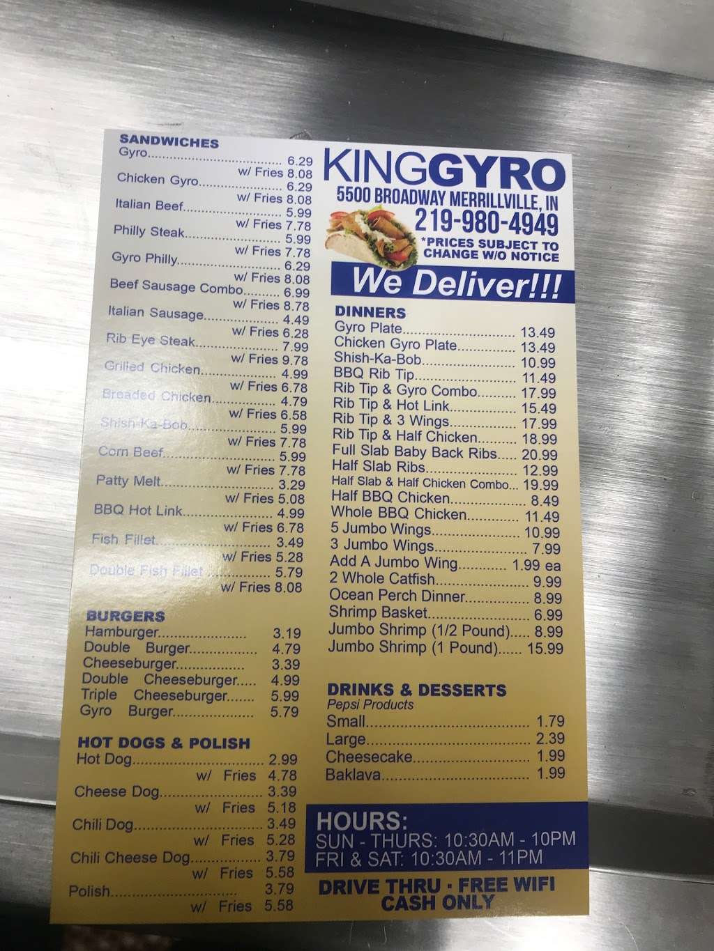 King Gyros | 5500 Broadway, Merrillville, IN 46410, USA | Phone: (219) 980-4949