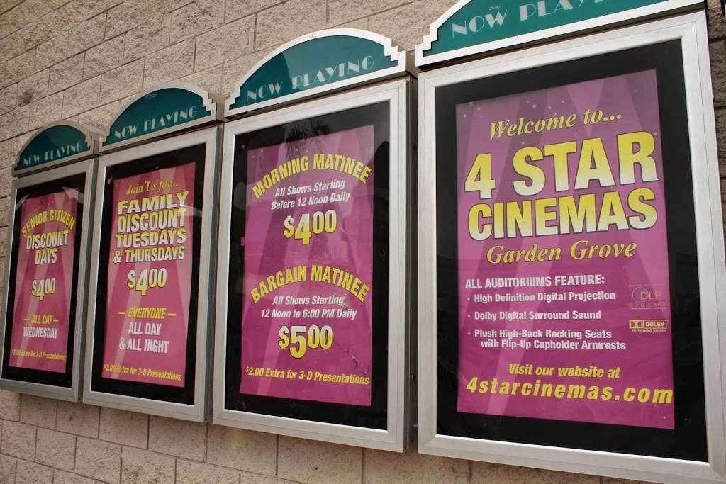 4 Star Cinemas | 12111 Valley View St, Garden Grove, CA 92845, USA | Phone: (714) 934-6377