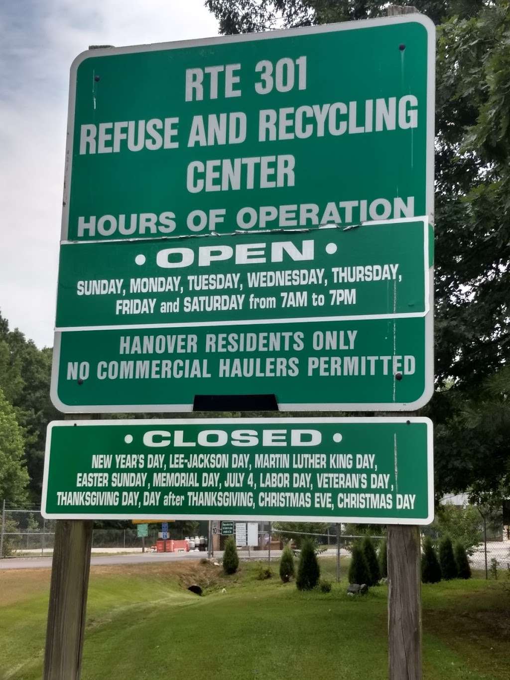 Rt. 301 Convenience Center - Public Works | 7234 Courtland Farm Rd, Hanover, VA 23069 | Phone: (804) 730-6287