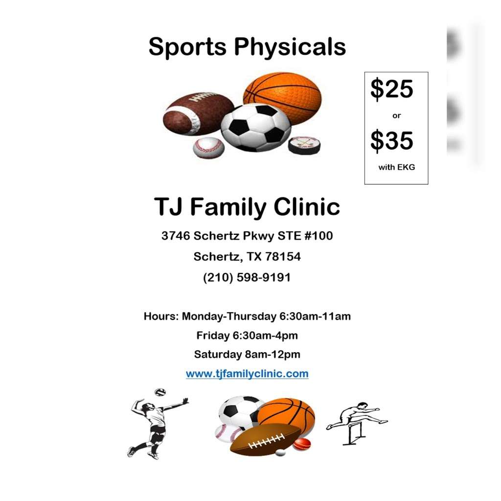 TJ Family Clinic | 3746 Schertz Pkwy, Schertz, TX 78154, USA | Phone: (210) 598-9191