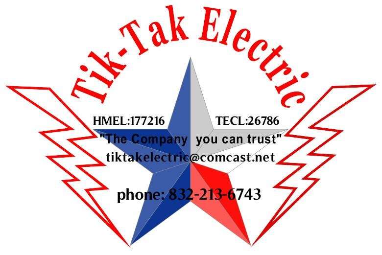 tiktak electric | 15922 Pfeiffer Dr, Houston, TX 77082, USA | Phone: (832) 213-6743