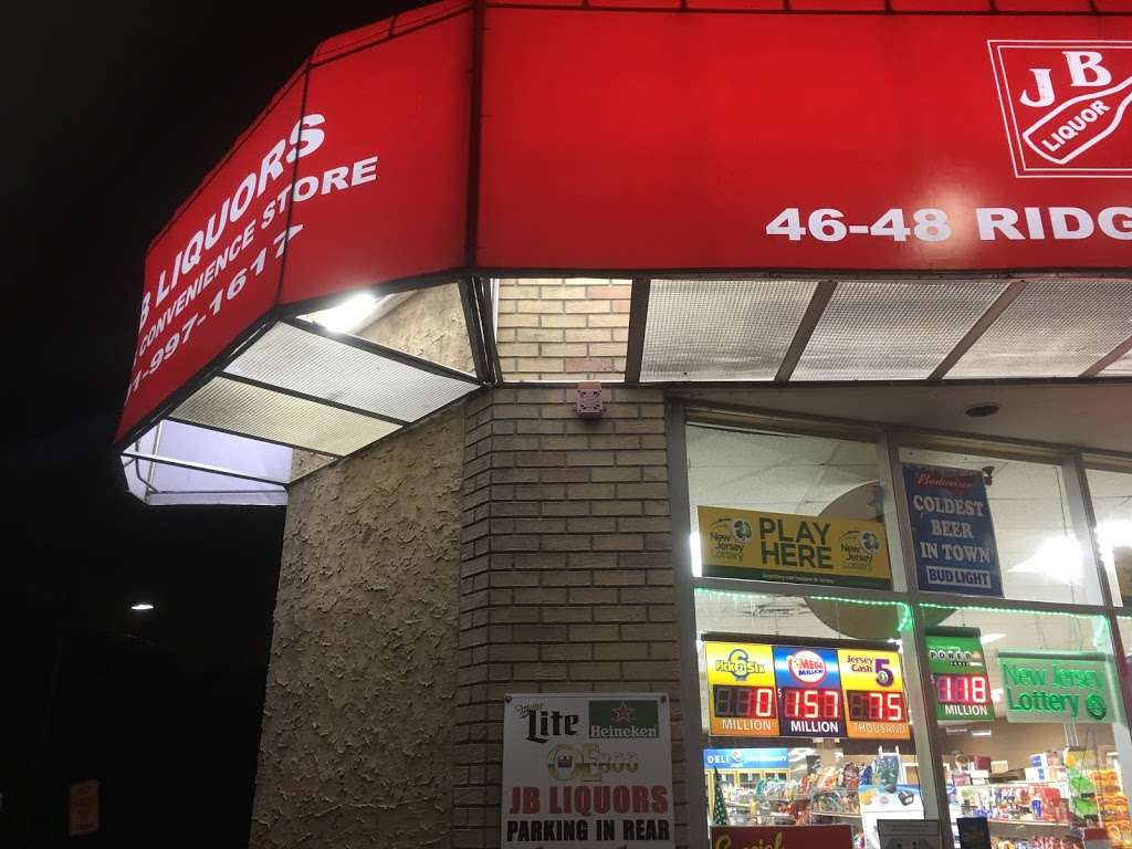 JB Liquors, Deli & Convenience | 46-48 Ridge Rd, North Arlington, NJ 07031, USA | Phone: (201) 997-1617