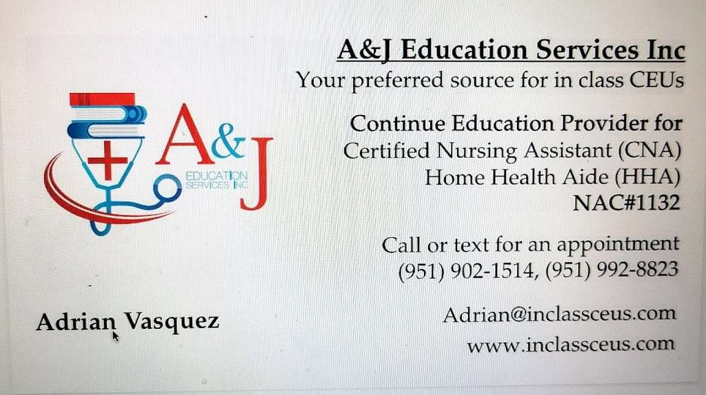 A&J Education Services | 13354 Letterman St, Moreno Valley, CA 92555, USA | Phone: (951) 902-1514