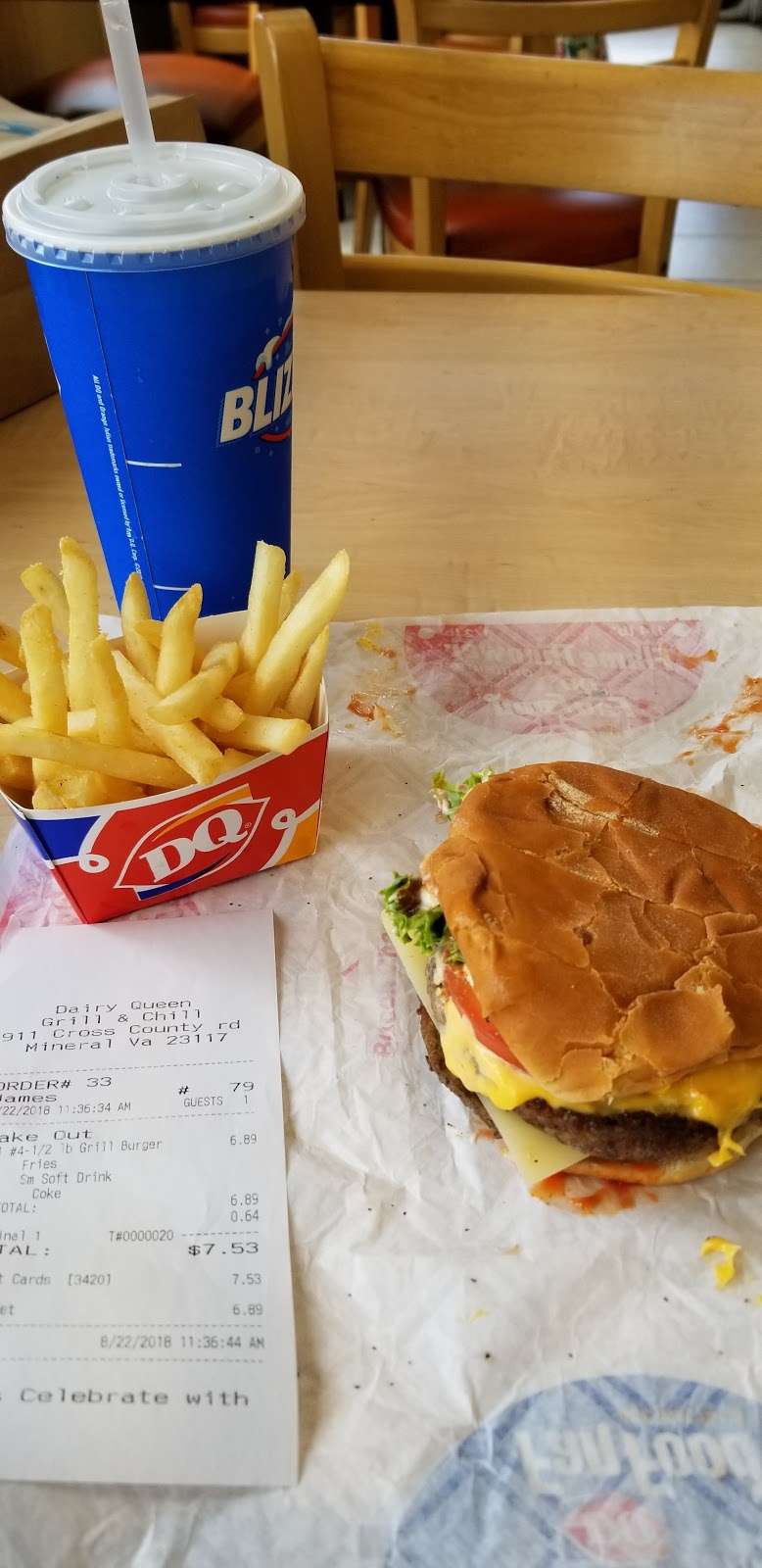 Dairy Queen | 911 Cross County Rd, Mineral, VA 23117 | Phone: (804) 556-6021