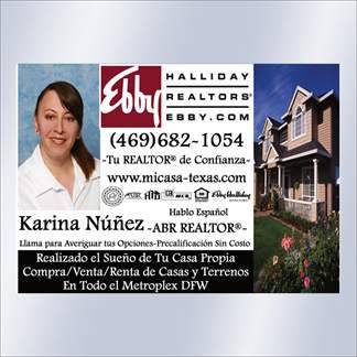 Karina Nunez - SRS, ABR, TCLS, RFC Realtor - Ebby Halliday Realt | 3621 Shire Blvd #100, Richardson, TX 75082, USA | Phone: (469) 682-1054