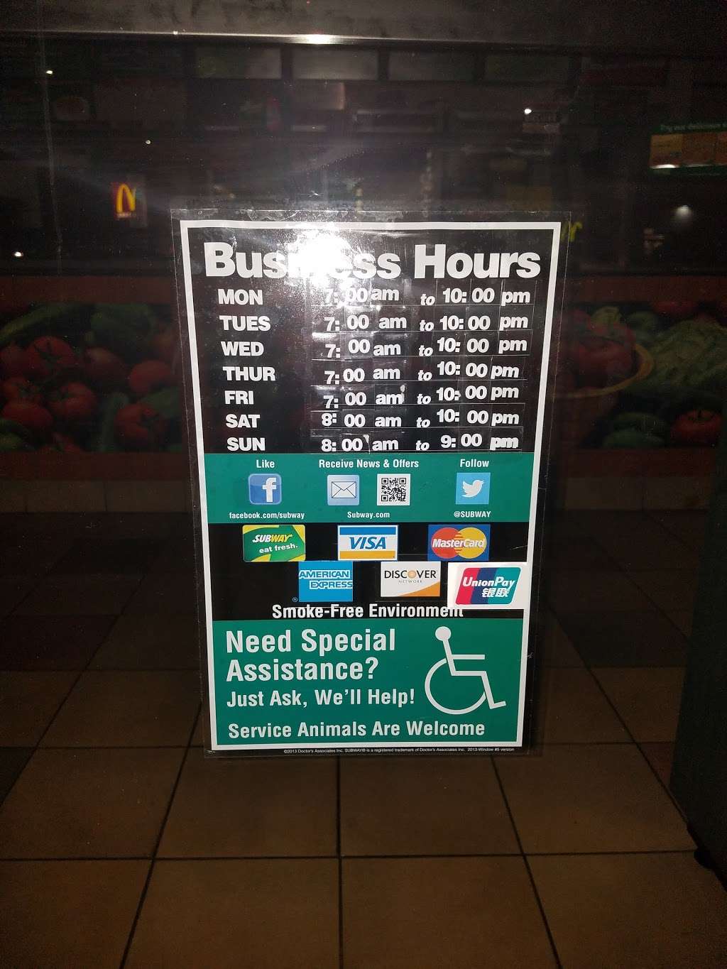 Subway Restaurants | 330 Palmetto Ave, Pacifica, CA 94044, USA | Phone: (650) 355-6511