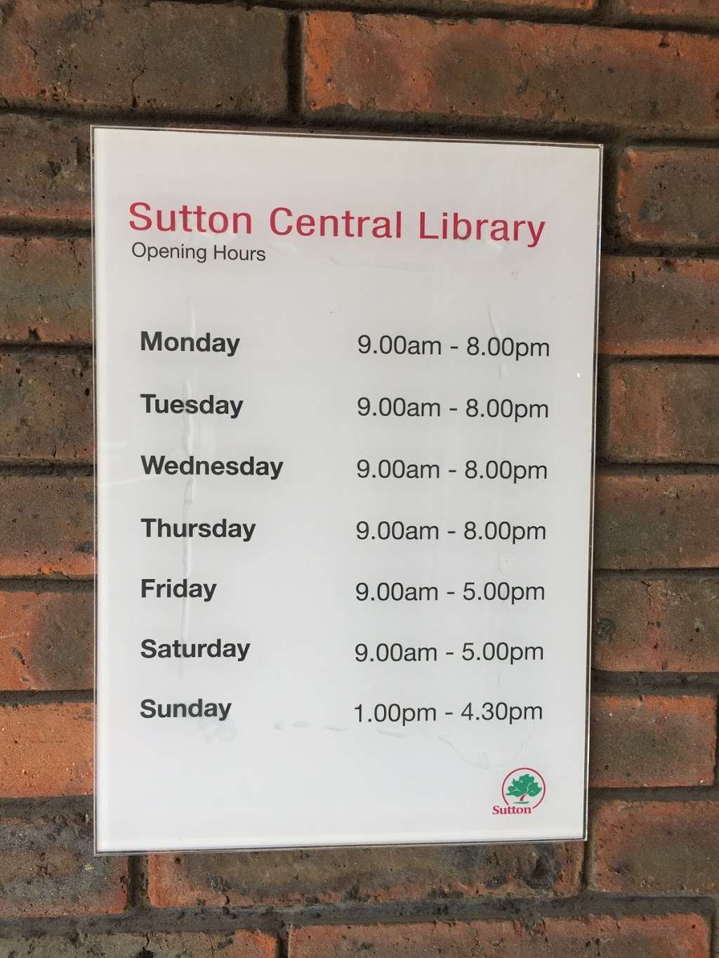 Sutton Central Library | St Nicholas Way, Sutton SM1 1EA, UK | Phone: 020 8770 4740