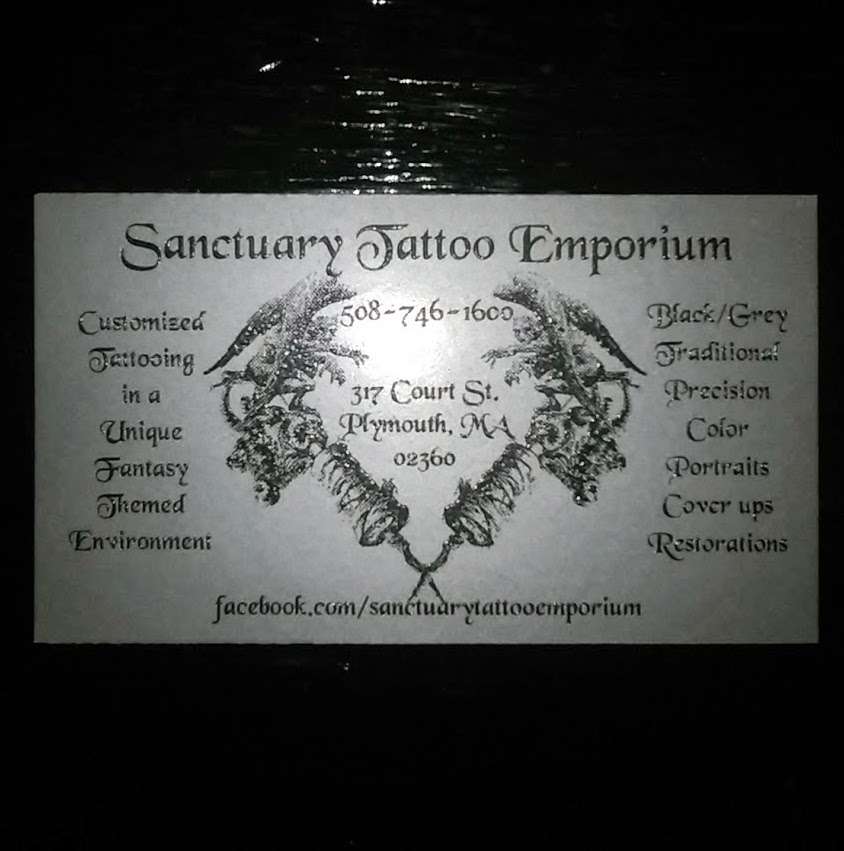 Sanctuary Tattoo Emporium | 317 Court St, Plymouth, MA 02360 | Phone: (508) 746-1600