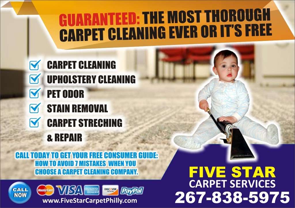 Five Star Carpet Service | 10225 Dedaker St, Philadelphia, PA 19116, USA | Phone: (267) 838-5975