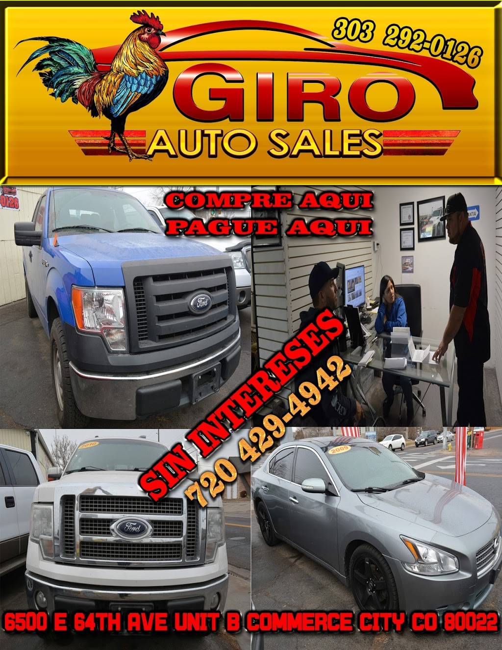 Auto Sales Giro | 6500 E 64th Ave Unit B, Commerce City, CO 80022 | Phone: (303) 292-0126