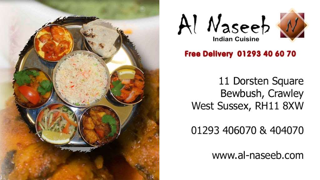 Al Naseeb Crawley | 11 Dorsten Square, Crawley RH11 8XW, UK | Phone: 01293 406070