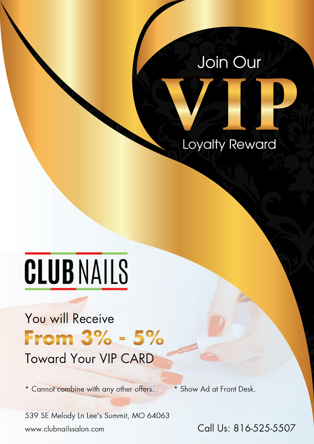 Club Nails Salon Lees Summit | 539 SE Melody Ln, Lees Summit, MO 64063, USA | Phone: (816) 525-5507