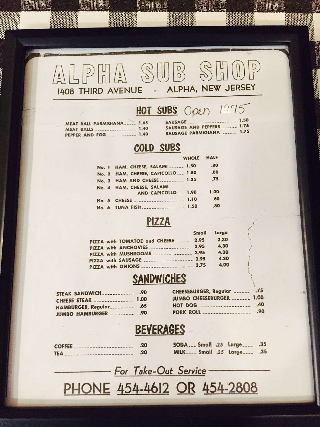 Alpha Pizza & Sub Shop | 1408 3rd Ave, Phillipsburg, NJ 08865, USA | Phone: (908) 454-4612