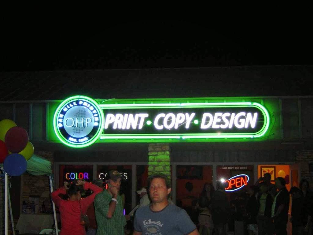 Oak Hill Printing | 6112 West HWY 290, Austin, TX 78735, USA | Phone: (512) 892-3762