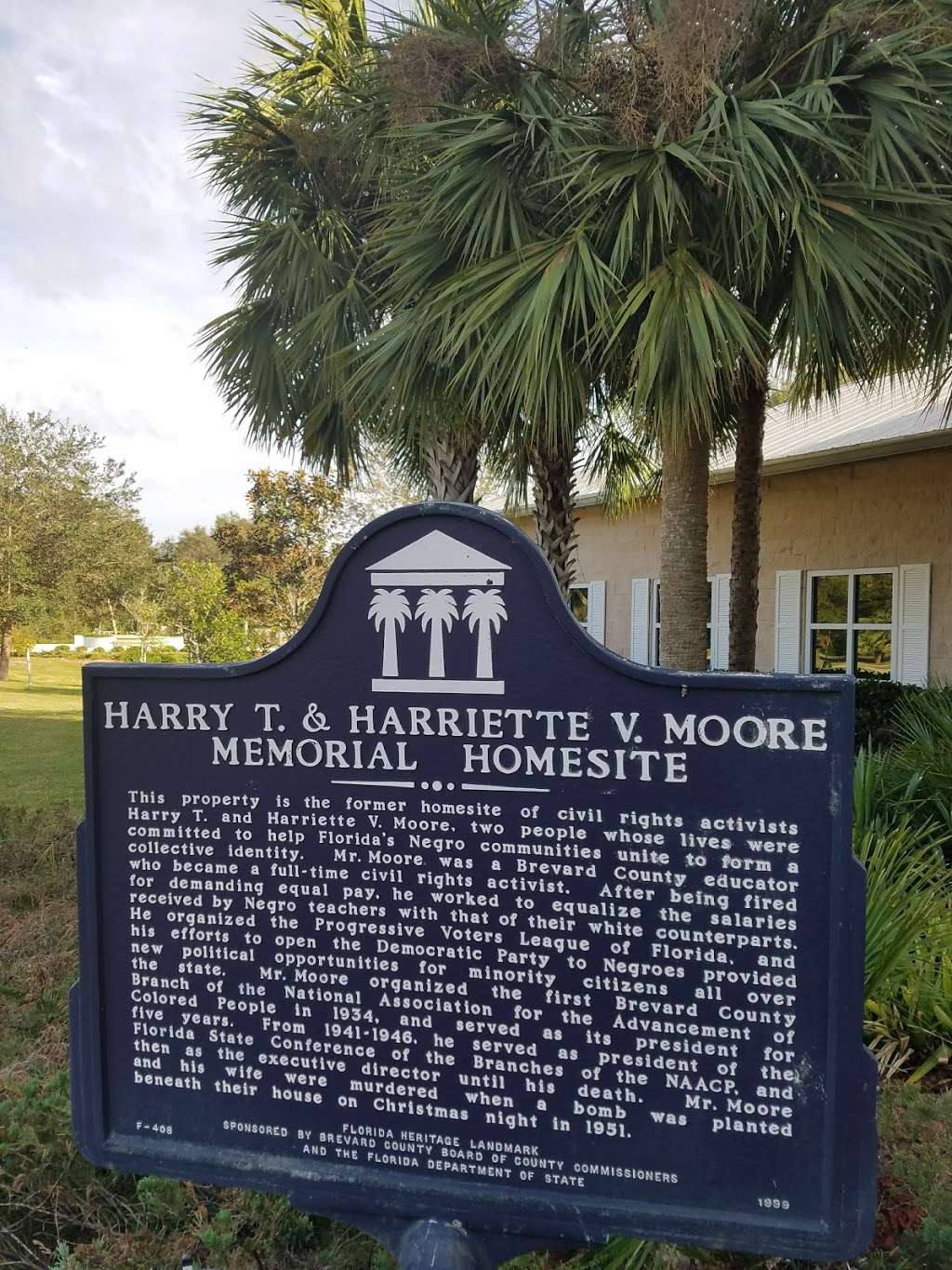 Harry T. & Harriette V. Moore Memorial Park | 2180 Freedom Ave, Mims, FL 32754, USA | Phone: (321) 264-6595