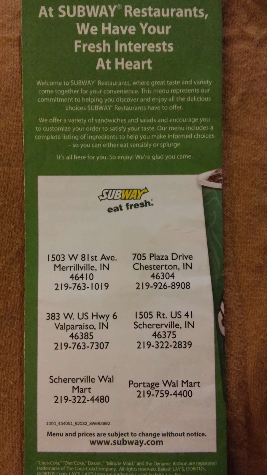 Subway | 473 US-30, Valparaiso, IN 46383, USA | Phone: (219) 759-1072