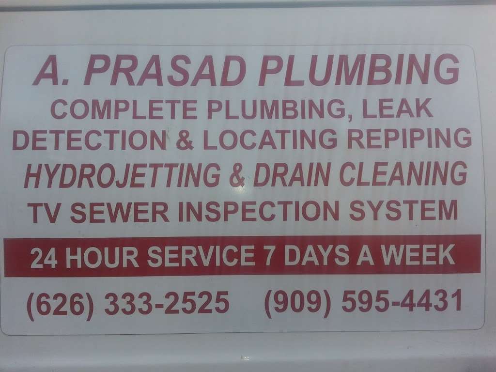A. Prasad Plumbing | 629 Lanny Ave, La Puente, CA 91744, USA | Phone: (626) 333-2525