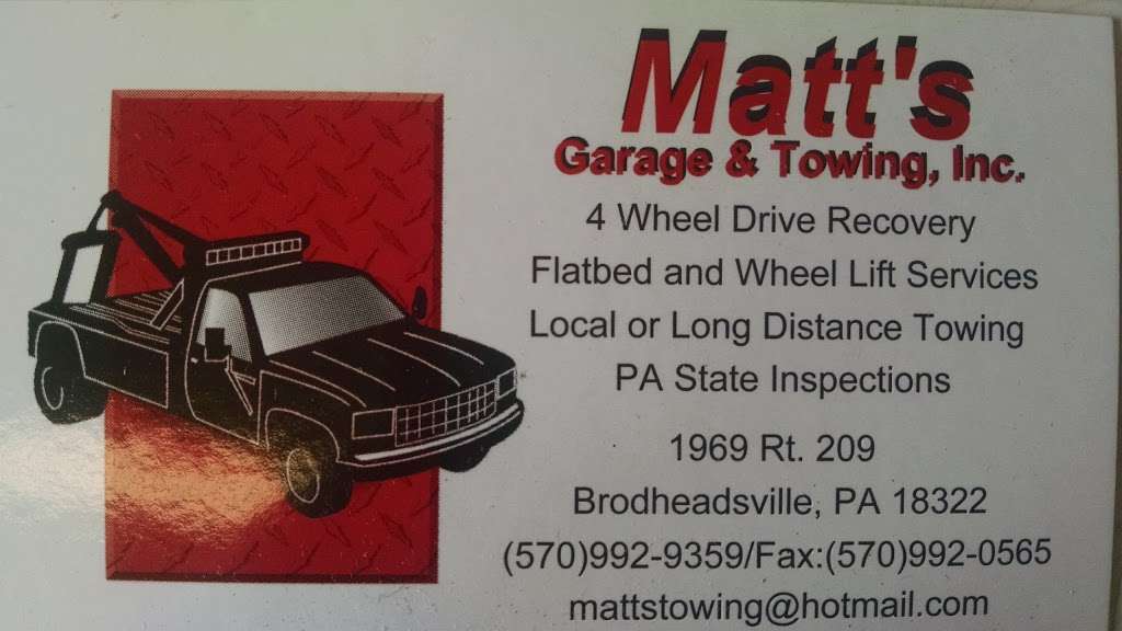 Matts Garage | 1969 US-209, Brodheadsville, PA 18322, USA | Phone: (570) 620-6302