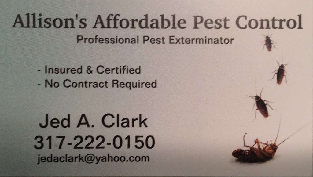 Allisons Affordable Pest Control | 2730 Manker St, Indianapolis, IN 46203 | Phone: (317) 222-0150