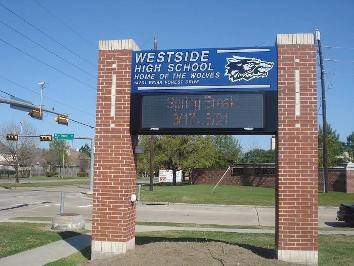 Westside High School - school  | Photo 2 of 5 | Address: 14201 Briar Forest Dr, Houston, TX 77077, USA | Phone: (281) 920-8000