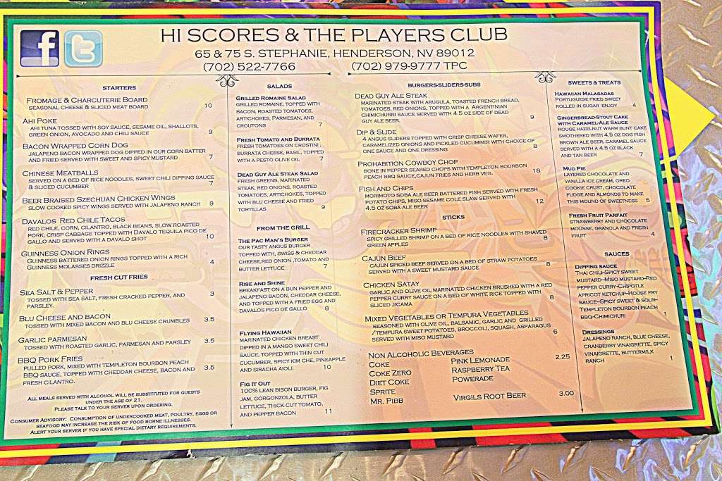 Players Club Dine Drink Play | Henderson, NV 89012, USA | Phone: (702) 979-9777