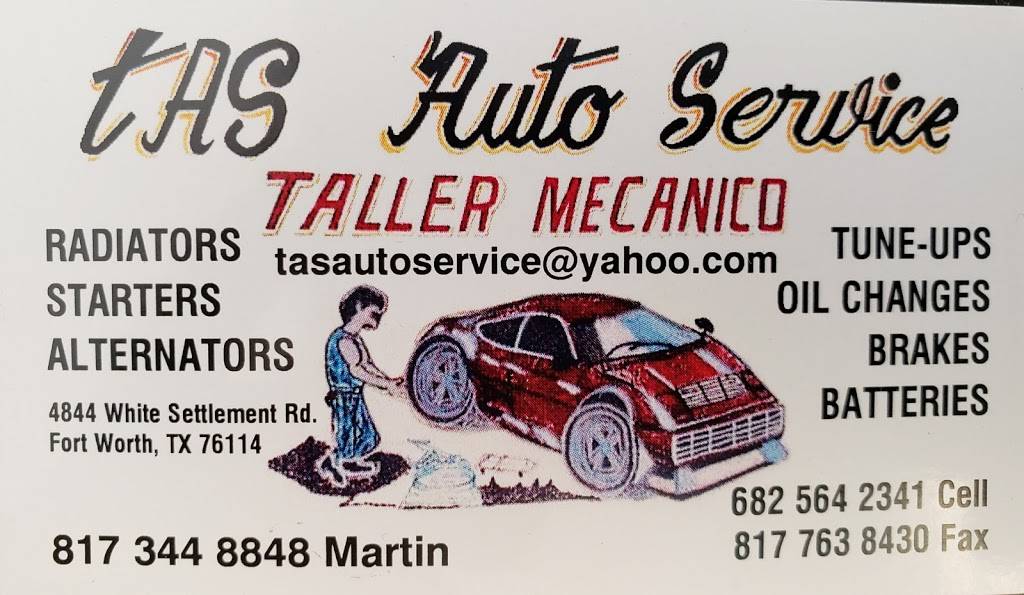 TAS Auto Service | 4844 White Settlement Rd, Fort Worth, TX 76114, USA | Phone: (817) 344-8848