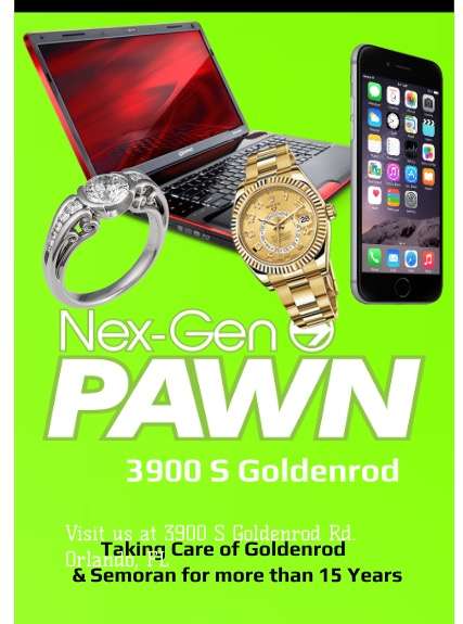 Nex Gen Pawn | 3900 S Goldenrod Rd, Orlando, FL 32822, USA | Phone: (407) 927-6557