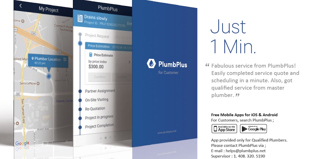 PlumbPlus Corporation | 3038 Scott blbd, Santa Clara, CA 95054 | Phone: (408) 352-5190