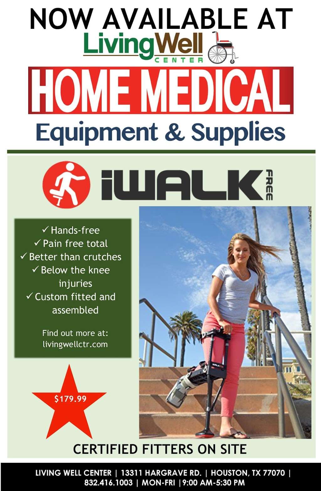 LIVING WELL CENTER Home Medical Equipment & Supplies | 13311 Hargrave Rd Ste. 120A, Houston, TX 77070, USA | Phone: (832) 416-1003