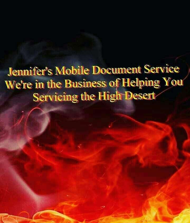 Jennifer mobile document service Llc | Victorville, CA 92395 | Phone: (760) 659-3399