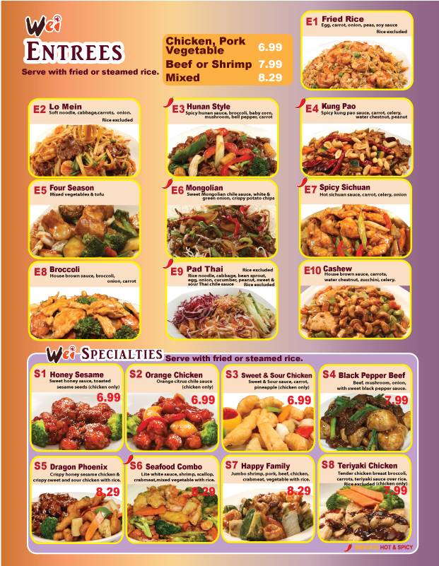 Wei Tasty Asian | 6160 Belt Line Rd, Dallas, TX 75254 | Phone: (469) 206-3510